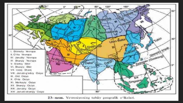 Yevrosiyo hududining tabiiy geografik o'lkalarga bo'linishi - Image 3