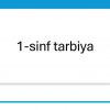 1-sinf tarbiya
