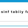 2-sinf tabiiy fan