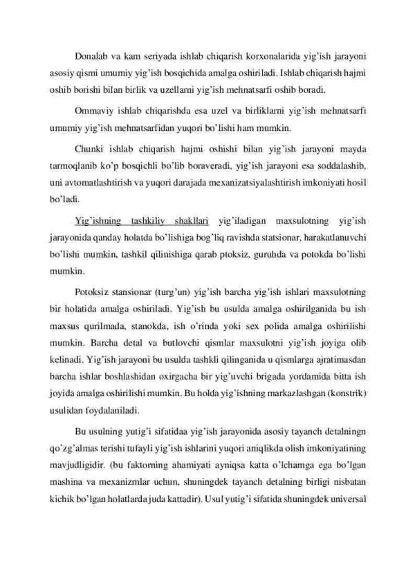 Avtomobillarni yig’ish. Yig’ish texnologik jarayoni - Image 4