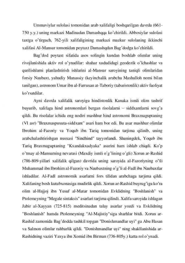 Bag’dod astronomiya maktabi va uning faoliyati - Image 2