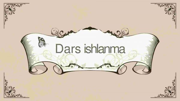 Dars ishlanma