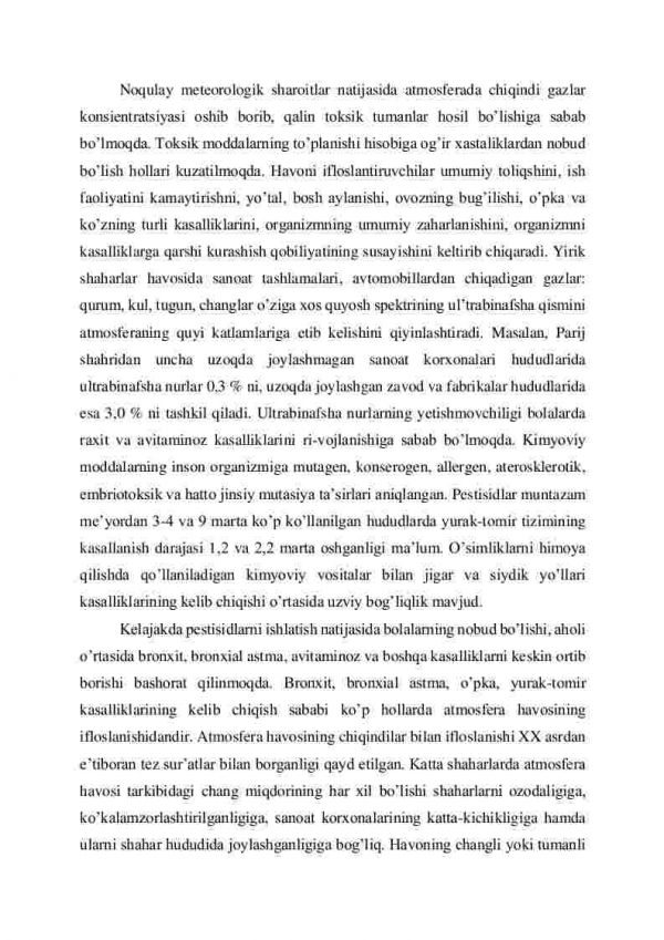 Havo muhitining ifloslanish oqibatlari - Image 2