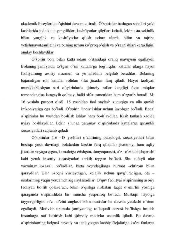 Ilk o’spirinlik yoshining psixologik xususiyatlari - Image 4