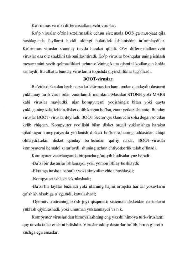 Kompyuter viruslari va ularni davolash. Kompyuter viruslaridan saqlanishning ehtiyotkorlik tadbirlari. - Image 4