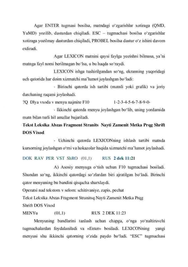 Lexicon matn muharriri. Lexiconda ishlash. - Image 3