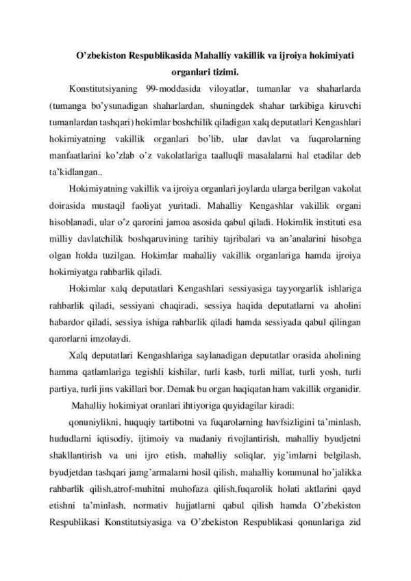 O’zbekiston Respublikasining mahalliy hokimiyat organlari - Image 2