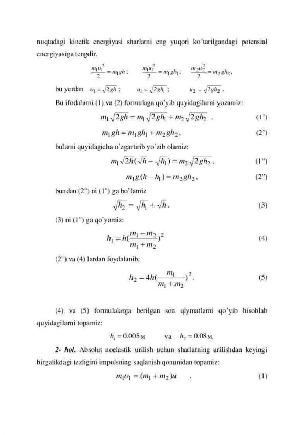 Mexanikada saqlanish qonunlari - Image 3