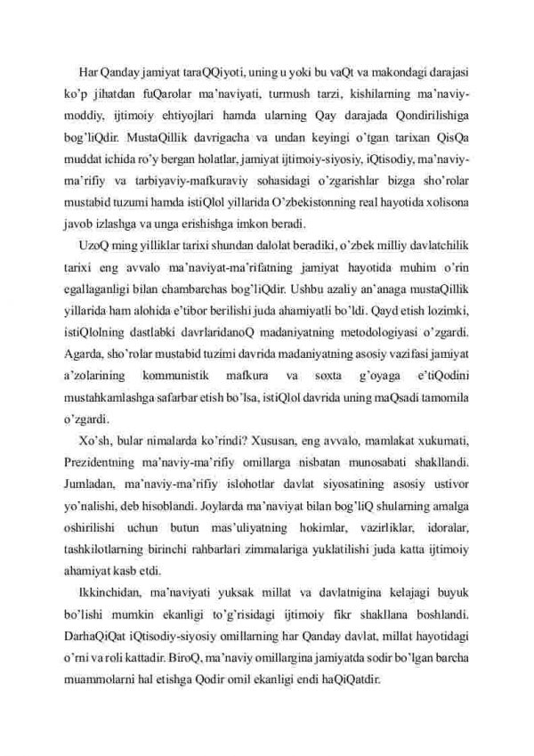 Milliy istiqlol va O’zbekistonda madaniy taraqqiyot - Image 2