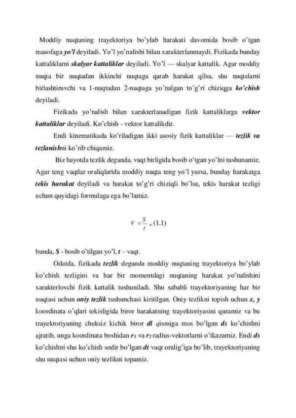 Moddiy nuqtaning harakati - Image 2
