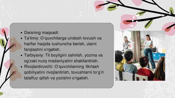 Ona tili: undosh tovush va harflar - Image 3