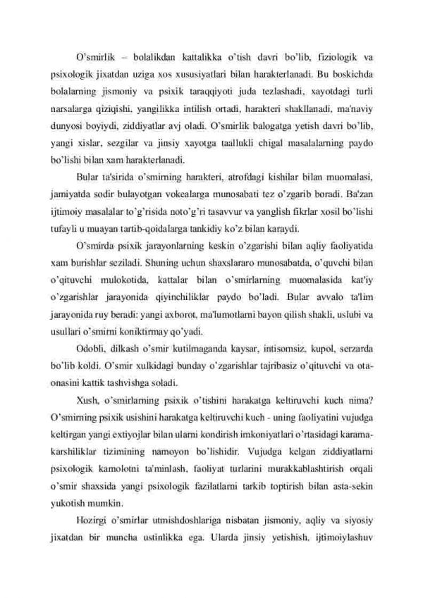 O’smirlarning psixologik xususiyatlari - Image 2