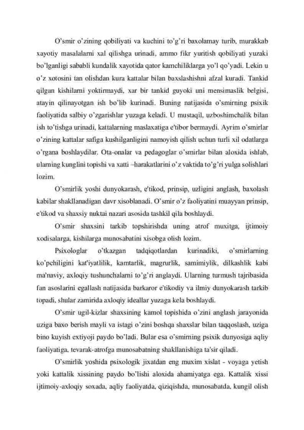 O’smirlarning psixologik xususiyatlari - Image 4