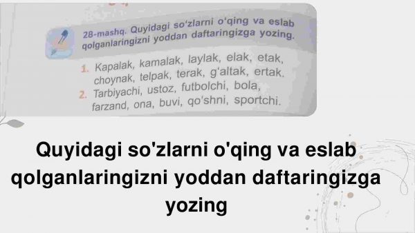 Otlar: Narsa , o'simlik,tabiat hodisalari o'quv qurollari nomlari - Image 2