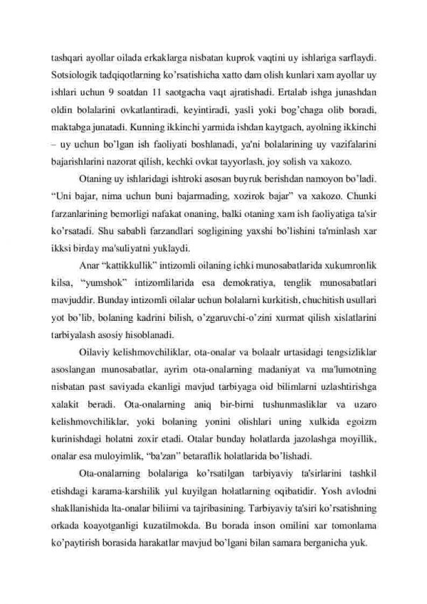 O’zbek oilalari tarbiyasi va pedagogik maxorat va oilaviy tarbiya muammolari - Image 4