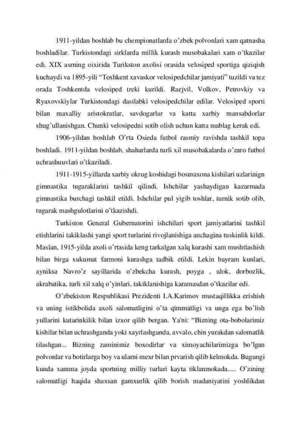 O’zbekiston hududiga hozirgi zamon sportning kirib kelishi va rivojlanishi - Image 4