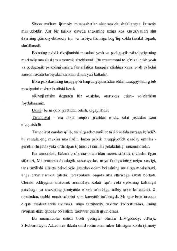 Psixik taraqqiyot va ta'lim - Image 2