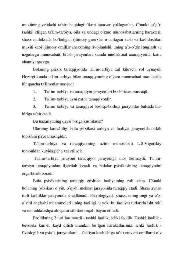 Psixik taraqqiyot va ta'lim - Image 3