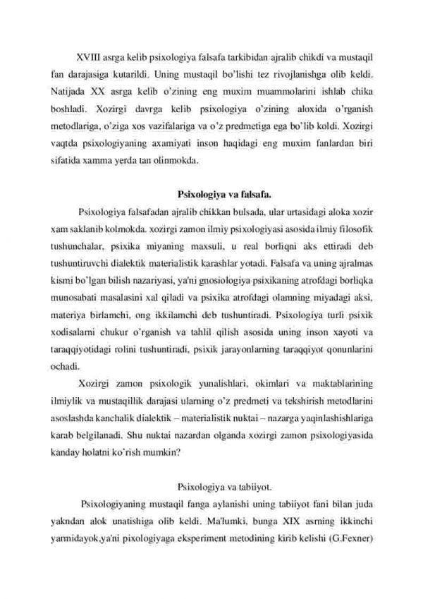 Psixologiyaning boshqa fanlar orasida tutgan o’rni - Image 2