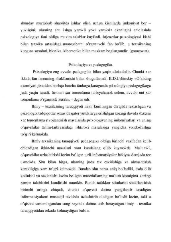 Psixologiyaning boshqa fanlar orasida tutgan o’rni - Image 4