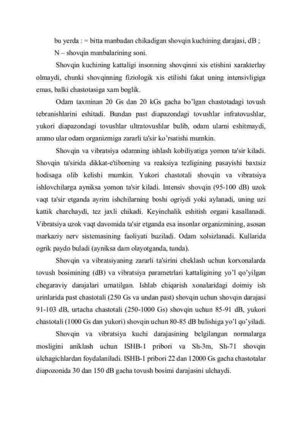Shovqin va vibratsiyaning (silkinish) kishi organizmiga ta'siri - Image 3