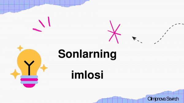 Sonlarning imlosi