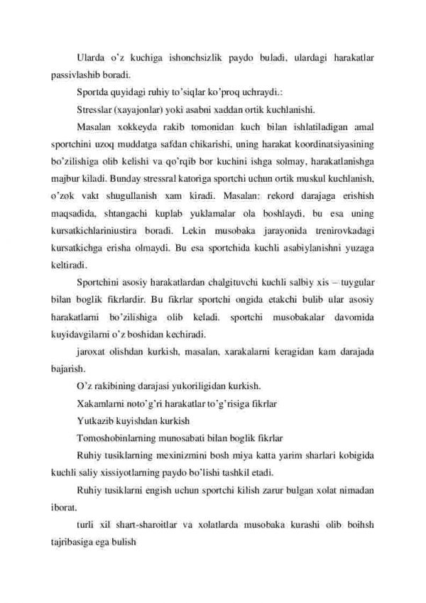 Sport musobaqalarida emotsional tanglik va uni tug’diruvchi omillar - Image 3