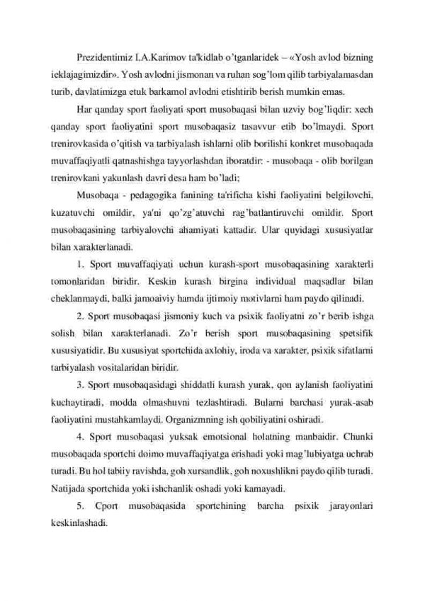 Sport musobaqalarining psixologik tahlili - Image 2