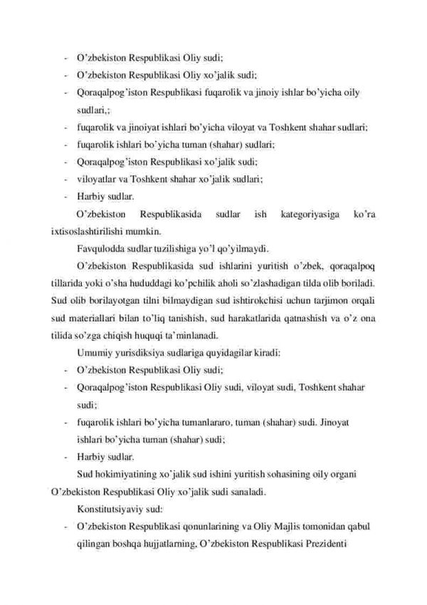O’zbekiston Respublikasining sud tizimi - Image 3
