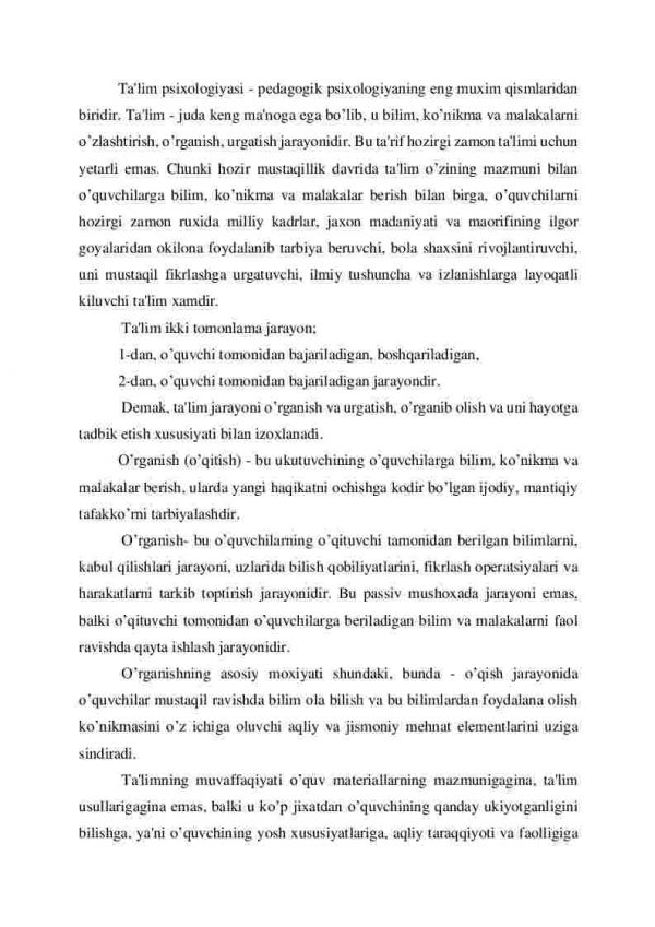 Ta'lim psixologiyasi - Image 2