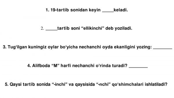 Tartib sonlarni mustahkamlash - Image 3