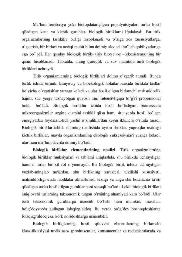 Turli biologik birliklarning hosil bo’lish qonunlari - Image 2