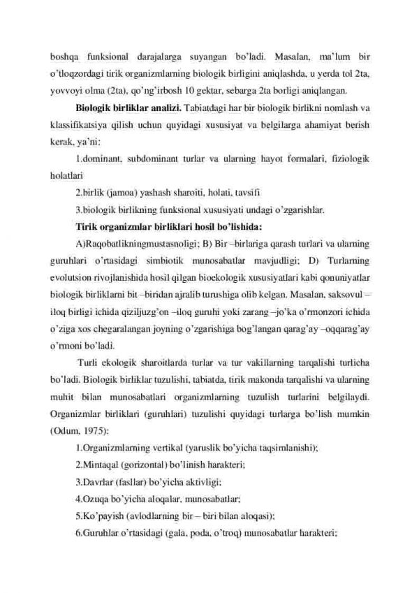 Turli biologik birliklarning hosil bo’lish qonunlari - Image 3