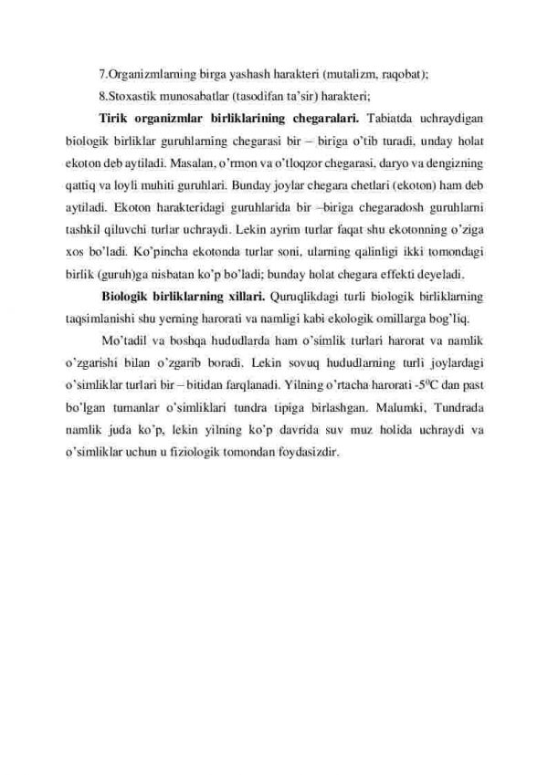 Turli biologik birliklarning hosil bo’lish qonunlari - Image 4