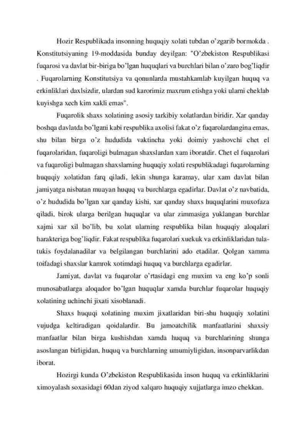 O’zbekiston inson va fuqarolarning asosiy huquqlari, erkinliklari va burchlari - Image 3