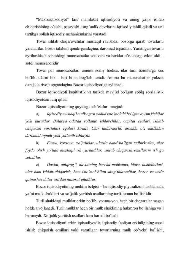 O’zbekiston bozor iqtisodiyotiga o’tish modeli ba unda davlatning roli - Image 2