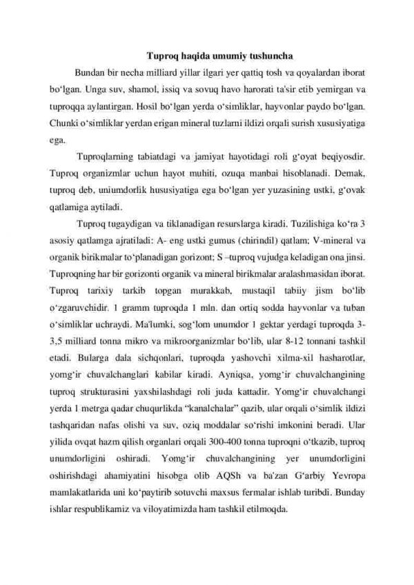 Yer resurslaridan foydalanish va ularni muhofaza qilish - Image 2
