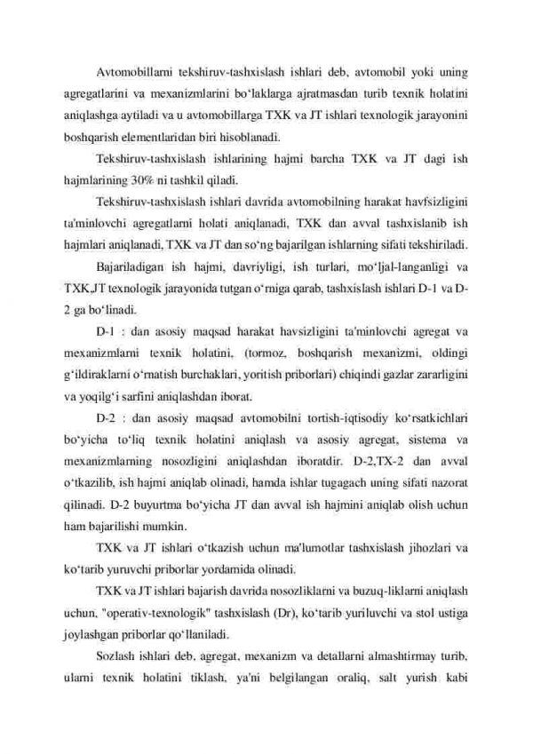 Yer usti transporti vositalarini tashxislash asoslari - Image 2