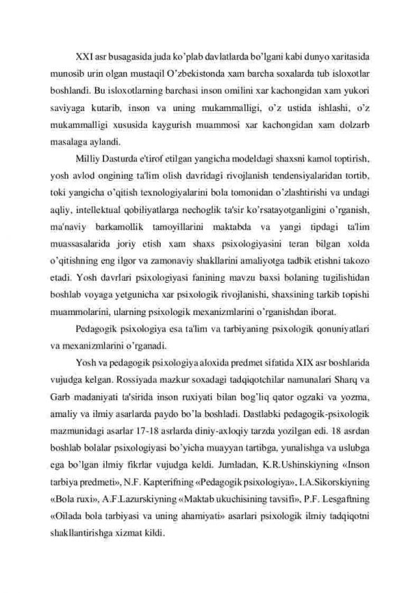 Yosh psixologiyasi va pedagogik psixologiyaning predmeti - Image 2