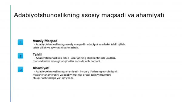 Adabiyotshunoslik fanining vazifalari va strukturalari - Image 3