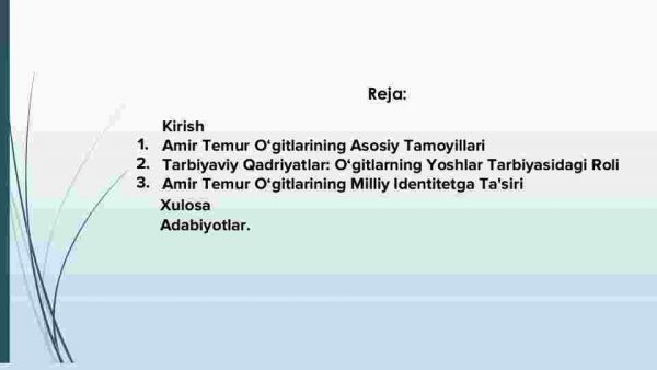 Amir Temur o‘gitlarining tarbiyaviy ahamiyati - Image 2
