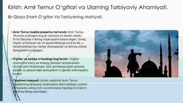 Amir Temur o‘gitlarining tarbiyaviy ahamiyati - Image 3