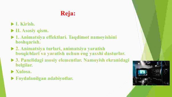 Animatsiya effektlari.Taqdimot namoyishini boshqarish - Image 2