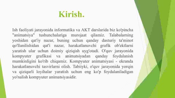 Animatsiya effektlari.Taqdimot namoyishini boshqarish - Image 3