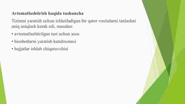 Avtomatlashtirilgan test tizimini ishlab chiqish - Image 3