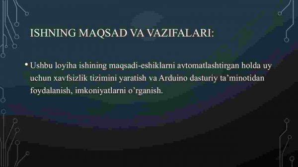 Bank eshikini avtomatlashtirish dasturi va loyhasini yaratish - Image 2