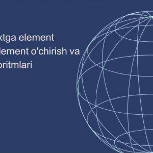 Binar daraxtga element qo'shish, element o'chirish va qidiruv algoritmlari