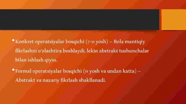 XX-asr boshlarini bola rivojlanish nazariyasi - Image 4