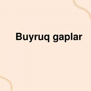 Buyruq gaplar