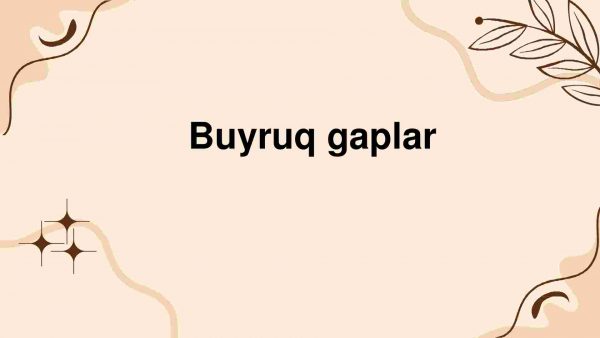 Buyruq gaplar